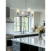 YANSUN 4-Light Brushed Nickel Chandelier with Adjustable Height, featuring Glass Shades, perfect for Dining Room or Entryway - 4 of 4