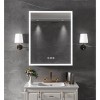FAMYYT 24 in. W x 30 in. H Rectangular Aluminum LED Medicine Cabinet with Mirror and Flowing Light, Dimmable, Anti-fog, Black - 2 of 4