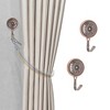 Unique Bargains Curtain Holdbacks Sunflower Petal Hooks Zinc Alloy 3.54"x2.01" 1 Pair - 2 of 4