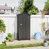 2.5×1.4 FT Small Outdoor Tool Shed with Adjustable Shelves, Weather-Resistant Metal Storage Shed for Backyard or Garden–The Pop Home - 2 of 4