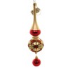 Christina's World 11.0 Inch Set Of 2 Holly Diamonds Christmas Drop Leaves Tree Ornaments - 3 of 4