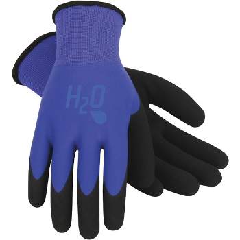 Mud Gloves  H2O Women's Medium Latex Coated Polyester Cobalt Blue Garden Glove SM7186B/M