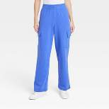 Women's Cargo Graphic Pants - Blue