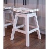 East at Main Cordova Coconut Shell Mosaic Counter Height Barstool White - 2 of 4