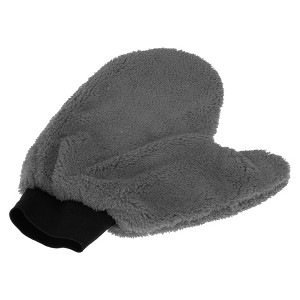 Unique Bargains Car Wash Towel Coral Fleece for Car Cleaning Wiping 9.84"x7.87"x0.39" Gray 1Pc - 1 of 4