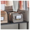 Metal Pantry Basket with Label Plate - Set of 2 - Matte Black - 2 of 4