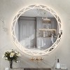 LED Bathroom Mirror Round Mirror With Light Toilet Mirror With Adjustable LED Color Temperatures,Anti-Fog,Wall Mounted Makeup Mirror-The Pop Home - 2 of 4