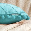 REGALWOVEN Geometry Velvet Couch Throw Pillow Covers with Pom-poms for Farmhouse Home Decor 1 Pc - 3 of 4