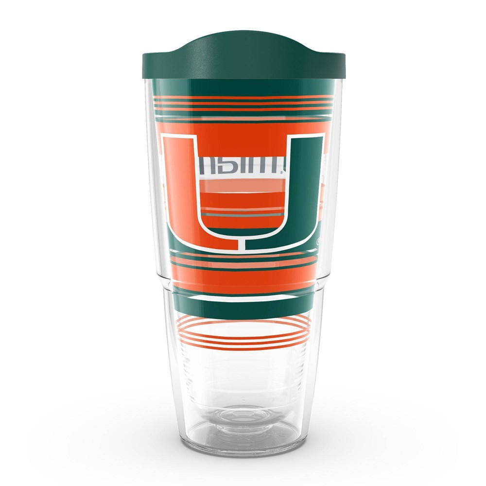 NCAA Miami Hurricanes 24oz Hype Stripes Classic Tumbler