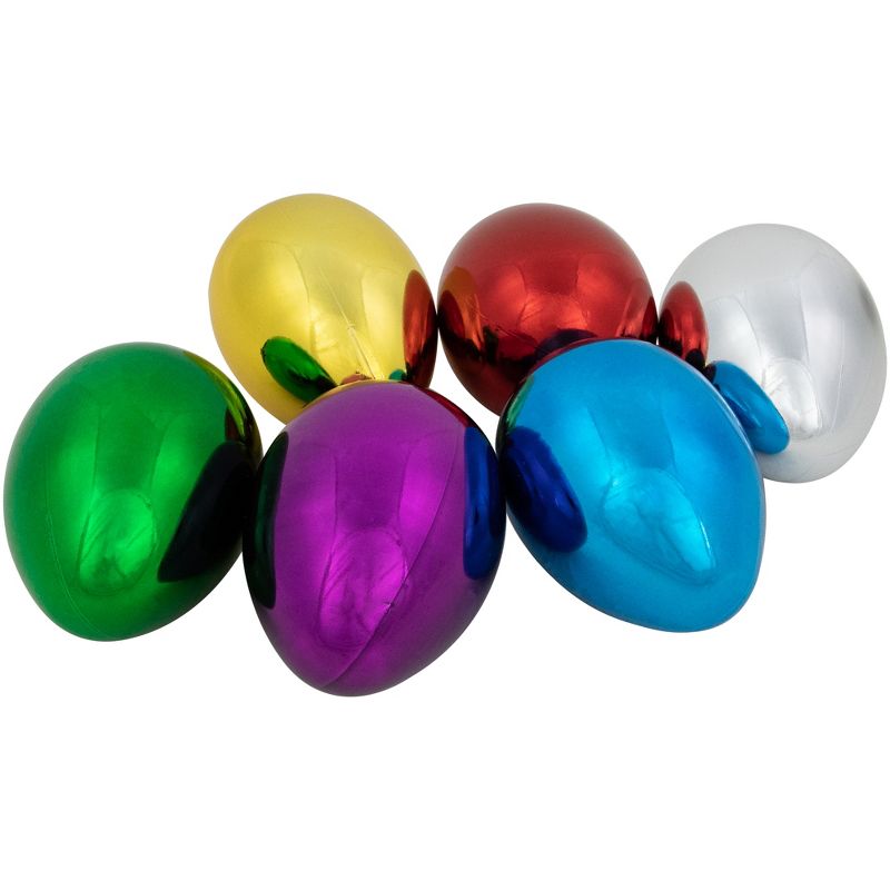 Northlight 6ct Springtime Easter Egg Decorations 3.5” - Metallic, 3 of 10
