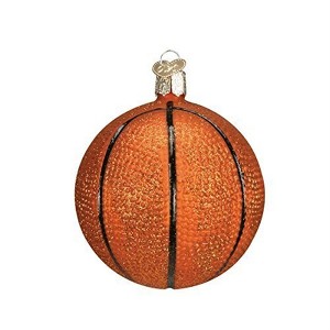Old World Christmas Glass Blown Ornament for Christmas Tree, Basketball - 1 of 3