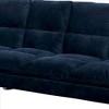 Royal Hampton Sofa with Tufted Padded Seating and Metal Legs, Blue - 3 of 4