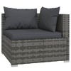 Garden Lounge Set Grey with Anthracite cushions vidaXL - 3 of 4