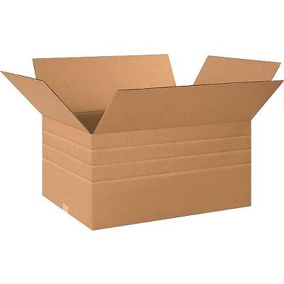 The Packaging Wholesalers SI Products 24" x 18" x 18" Multi-Depth Shipping Boxes 32 ECT Kraft 20