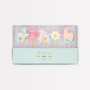 Meri Meri Meadow Unicorns Candles (Pack of 5) - 1 of 3