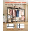 VEVOR Clothing Garment Rack,Heavy Duty Closet Wardrobe,Adjustable Tiers Clothes Racks with Steel Frame,1100lbs Load Capacity with 4 Hanging Rods,Black - 3 of 4