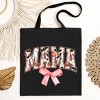 City Creek Prints Coquette Halloween Mama Canvas Tote Bag - 15x16 - Black - 2 of 2