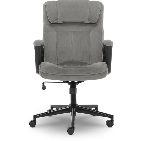 Style Hannah I Microfiber Office Chair Velvet Gray Serta Target