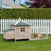 Resenkos Rabbit Hutch, Duck Cage Hutch,Chicken Coop, 77" Wooden Chicken Coop with Nesting Box, Removable Tray, Ramp Run, Natural - 4 of 4