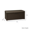 Toomax Santorini Plus Lockable Deck Storage Box Bench for Outdoor Pool Patio Garden Furniture & Indoor Toy Bin Container, 145 Gallon (Brown) - 3 of 4