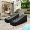2pk Outdoor Five Position Adjustable Folding Lounge Chairs Beige - Crestlive Products: UV-Resistant, Aluminum Frame, Waterproof - 4 of 4