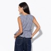 Women's Tie-Front Ruffle Vest - Wild Fable™ Navy Blue Gingham - 2 of 3