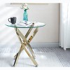Sapphtopaz Coffee Table Modern Coffee Table Tempered Glass End Table with Legs Coffee Bar for Living Room - 3 of 4