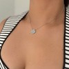 Adornia Silver Plated Clover Halo Necklace. - 2 of 3