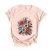 Simply Sage Market Wild and Free Colorful Flowers Short Sleeve Tee - M - Blush - 2 of 4