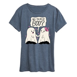 Women's - Instant Message - Valentine's Day Will You Be My Boo Short Sleeve Graphic T-Shirt - 1 of 4