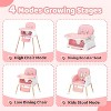 JOYMOR 5 in 1 Baby High Chair for Baby and Toddlers, Portable Highchair Fold Compact,Baby Feeding Chair Booster with Detachable Tray, 5 Point Harness - 2 of 4