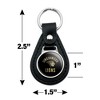 Lindenwood University Lions Logo Black Leather Keychain - 2 of 4