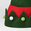 Striped Christmas Elf Costume Hat with Bell - Wondershop™ Red/Green - 3 of 3