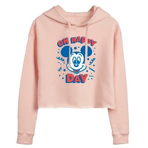 Women's - Disney - Mickey & Friends Cropped Graphic Hoodie - 1 of 3