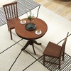 Tangkula 3-Piece Dining Kitchen Table Dining Set Mid-Century Round WoodenTable & 2 Chairs - 2 of 4