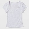 Women's Slim Fit Cap Sleeve Deep Scoop Neck T-Shirt - Wild Fable™ - 4 of 4