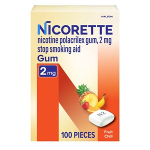 Nicorette 2mg Gum Stop Smoking Aid - Fruit Chill - 1 of 4