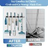 LunaLulinlk Broom Holder Wall Mount with 5 Slots 6 Hooks Mop Hanger - 2 of 4