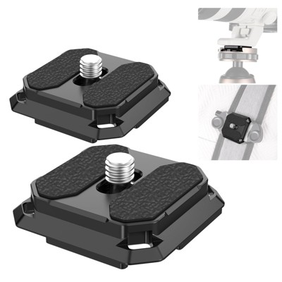 MaseiKar 2 Pack Quick Release Plate QR Camera Mount Plate with Peak Design Capture V3 Camera Clip,Tripod Head to Shoulder Strap Quick Switch