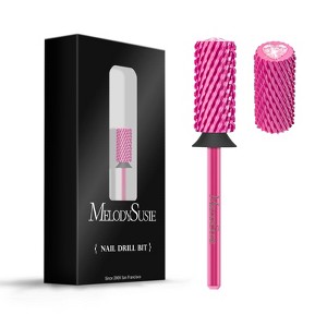 MelodySusie Large Barrel 3/32'' Tungsten Carbide Nail Drill Bit, Crystal Top Heart Shape, for Fast Remove Acrylic Gel, Cuticle Gel Polishing - 1 of 4
