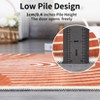 Orange Washable Rug 8x10 Area Rug Geometric Rug Living Room Rug Non-Slip Large Rug for Bedroom Modern Abstract Rug Soft Modern Dining Room Mat Non-Sh - 3 of 4