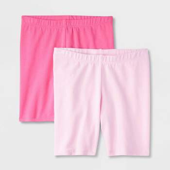 Toddler Girls' 2pk Bike Shorts - Cat & Jack™ Dark Pink/Light Pink