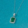 Ross-Simons 1.60 Carat Emerald and .15 ct. t.w. Diamond Pendant Necklace in 14kt White Gold - 4 of 4