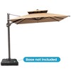 Crestlive Products 9'X11' Double Top Patio Cantilever Umbrella UV30+ Outdoor 360° Rotation 6 Heights Adjustable Offset Umbrella - 2 of 4