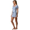 Casual Nights Women's Short Sleeve Striped Henley Nightie Shirt - 2 of 4