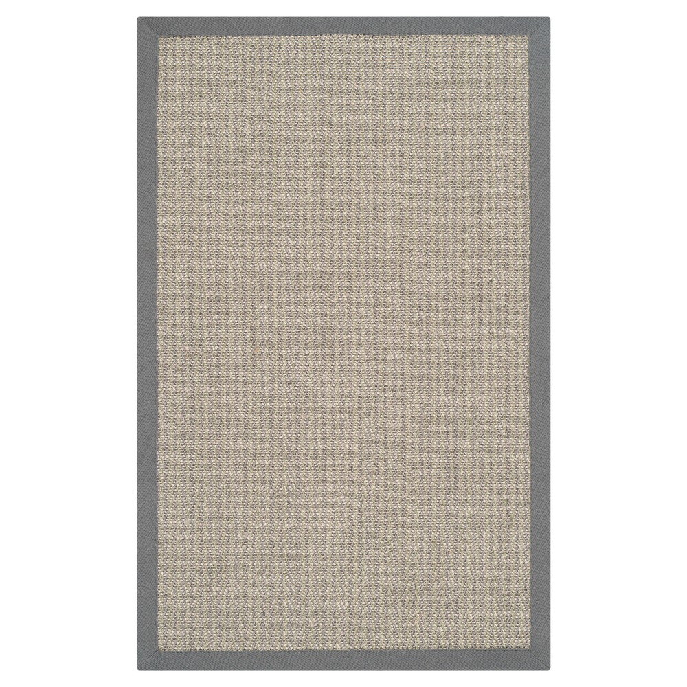 2'6inx4' Salima Natural Fiber Accent Rug Brown/Gray - Safavieh