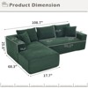 ChicFurnit L-Shaped Modular Sectional Sofa Couch Left Chaise Memory Foam Cloud Couch Oversized Couches for Living Room, Beige, 14.96"*15.75"*46.85" - 3 of 4