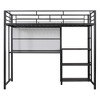 Twin Size Loft Bed with 3 Shelves, Desk and Whiteboard - 4 of 4