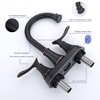 2-Handle 4-Inch Brushed Gold Bathroom Faucet, Bathroom Vanity Sink Faucets with Pop-up Drain and Supply Hoses - 3 of 4
