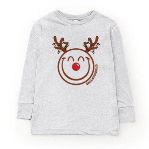 SmileyWorld Reindeer Lights - Toddler Long Sleeve Graphic Tee and Youth Long Sleeve Graphic T-Shirt - 1 of 3